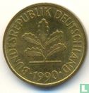 Duitsland 5 pfennig 1990 (J) - Afbeelding 1