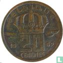 Belgique 20 centimes 1962 - Image 1