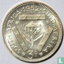 Afrique du Sud 3 pence 1952 - Image 1