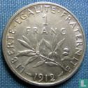 Frankrijk 1 franc 1912 - Afbeelding 1