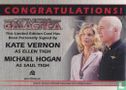 Dual Autographed Card sighed by Michael Hogan and Kate Vernon - Bild 2