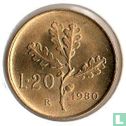 Italie 20 lire 1980 - Image 1