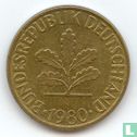 Duitsland 10 pfennig 1980 (F) - Afbeelding 1