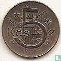 Tschechoslowakei 5 Korun 1969 (gerade Datum) - Bild 2