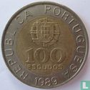 Portugal 100 escudos 1989 (5 rangées de stries) - Image 1