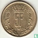 Luxemburg 5 francs 1988 - Afbeelding 1