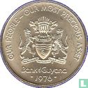 Guyana 25 cents 1976 (Matte) "10th Anniversary of Independence - Harpy - Self Determination" - Image 1