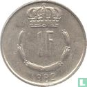 Luxemburg 1 franc 1982 - Afbeelding 1