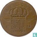 Belgium 50 centimes 1953 (NLD) - Image 1