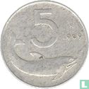 Italien 5 Lire 1969 (normaler 1) - Bild 1