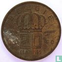 Belgique 20 centimes 1960 - Image 1