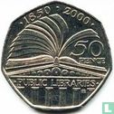 Verenigd Koninkrijk 50 pence 2000 "150th anniversary of the Public Library System" - Afbeelding 2