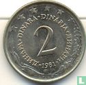 Joegoslavië 2 dinara 1981 - Afbeelding 1