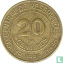 Peru 20 céntimo 1986 - Afbeelding 1