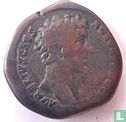 Romeinse Keizerrijk Sestertius van Keizer Marcus Aurelius als Caesar 145 n.Chr. - Afbeelding 2
