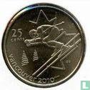 Canada 25 cents 2007 (kleurloos) "Vancouver 2010 Winter Olympics - Alpine skiing" - Afbeelding 2