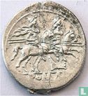 Romeinse Republiek anonieme denarius  209-208 of 179-170 v.Chr. - Afbeelding 1