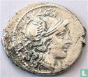 Romeinse Republiek anonieme denarius  209-208 of 179-170 v.Chr. - Afbeelding 2