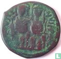 Nicomédie Empire byzantin  40 Nummi  empereur Justin II et Sophia  569 CE - Image 2