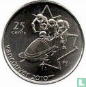 Canada 25 cents 2008 (non coloré) "Vancouver 2010 Winter Olympics - Bobsleigh" - Image 2