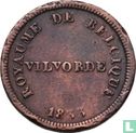 België 1 centime 1833 Monnaie Fictive, Vilvoorde - Afbeelding 1