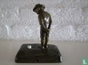bronze boy with hat and bare feet - Image 2