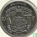 Belgique 10 francs 1974 (FRA - frappe monnaie) - Image 1