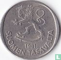 Finlande 1 markka 1981 - Image 1