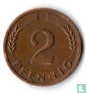 Allemagne 2 pfennig 1964 (J) - Image 2
