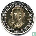 Argentine 1 peso 2001 (tranche striée) "200th anniversary Birth of General Justo José de Urquiza" - Image 2