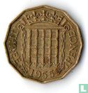 Royaume-Uni 3 pence 1955 - Image 1