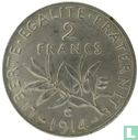 Frankrijk 2 francs 1914 (C) - Afbeelding 1