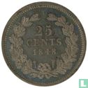 Pays-Bas 25 cents 1848 (type 1) - Image 1