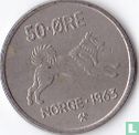 Noorwegen 50 øre 1963 - Afbeelding 1