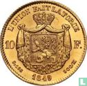 Belgique 10 francs 1849 - Image 1