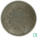 France 5 francs 1848 (Hercules - K) - Image 1