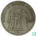 France 5 francs 1848 (Hercules - K) - Image 2