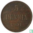 Finlande 5 penniä 1901 - Image 1