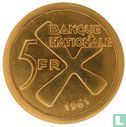 Katanga 5 francs 1961 (goud) - Afbeelding 1