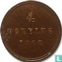 Guernsey 4 doubles 1868 - Image 1