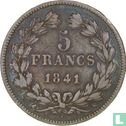France 5 francs 1841 (K) - Image 1