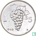 Italy 5 lire 1949 - Image 1