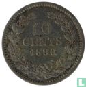 Nederland 10 cents 1890 - Afbeelding 1