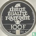 France 100 francs 1986 (Piedfort - Argent) "Centenary Statue of Liberty 1886 - 1986" - Image 1