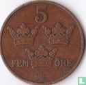Schweden 5 Öre 1909 (kleines Kreuz auf Krone) - Bild 2