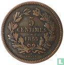 Luxemburg 5 centimes 1855 - Afbeelding 1