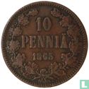 Finlande 10 penniä 1865 - Image 1
