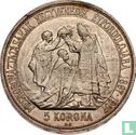 Hongarije 5 korona 1907 "40th anniversary of the Coronation of Franz Joseph I" - Afbeelding 2
