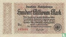 Berlin (Reichsbahn) 100 Millionen Mark 1923 (1) kaufen