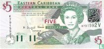 East. Caribbean 5 Dollars V (St. Vincent)